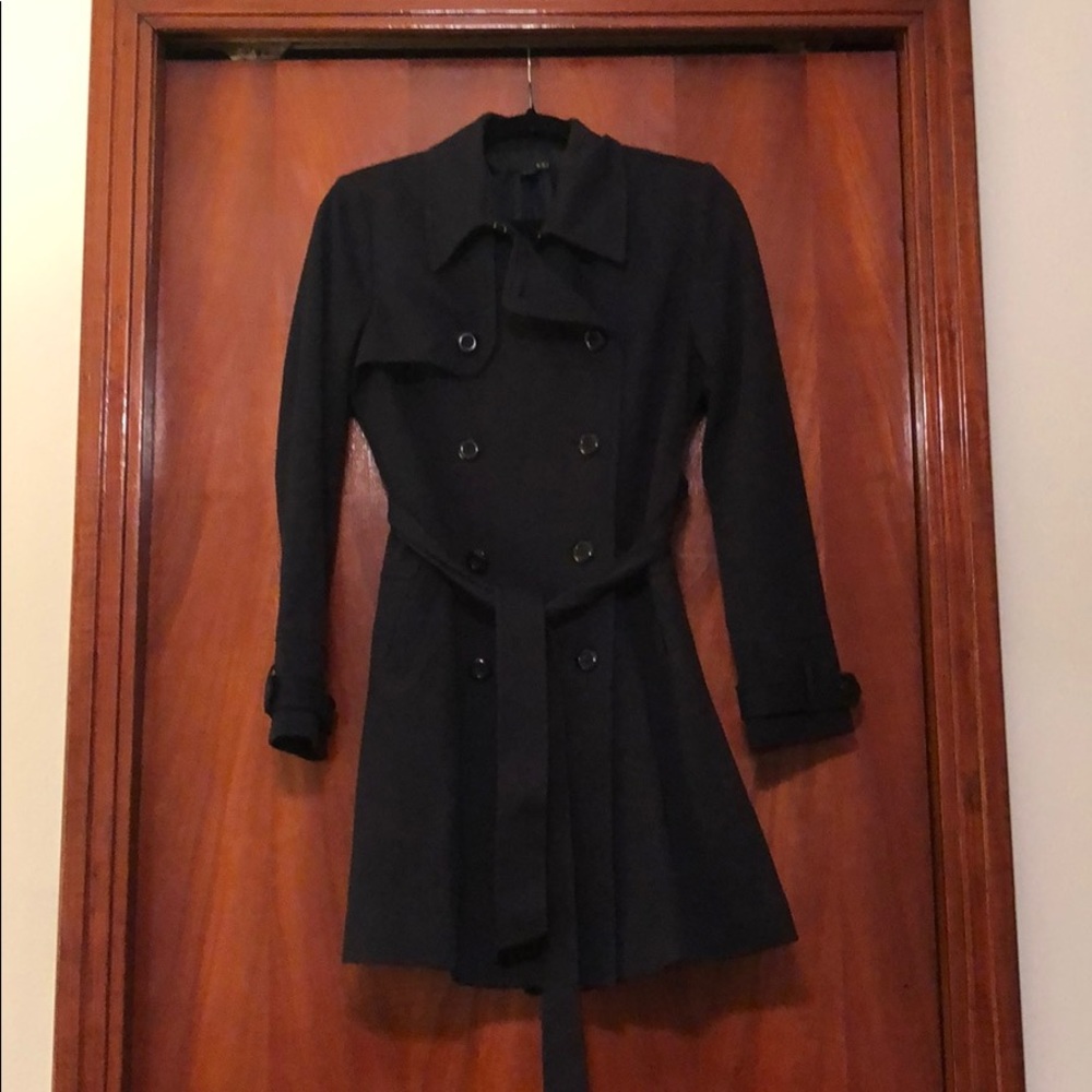 Forever 21 Navy long cotton trench size M